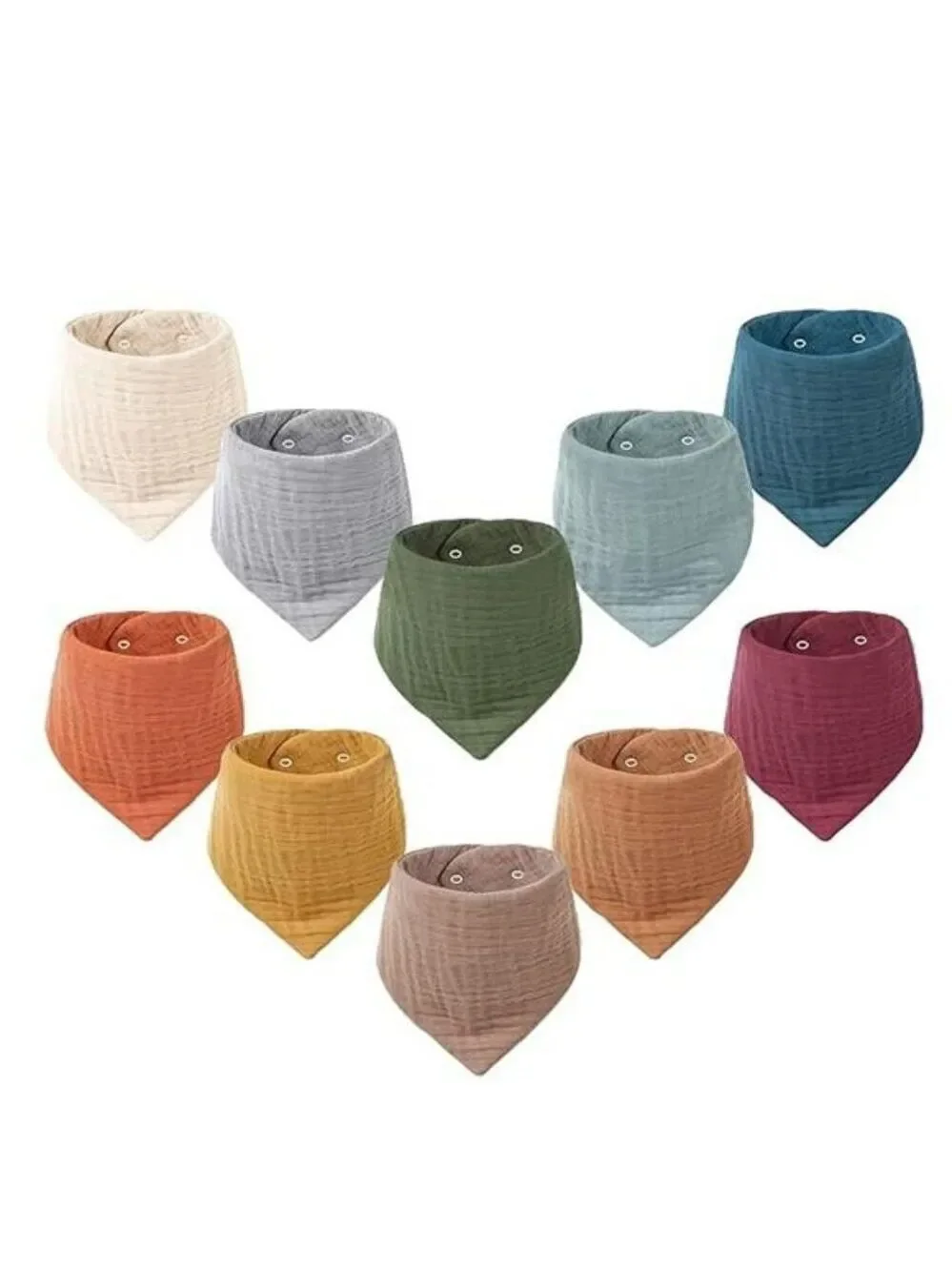 Muslin Baby Bibs 10 Pack Soft Cotton Bandana Drool Bibs Unisex Teething Set